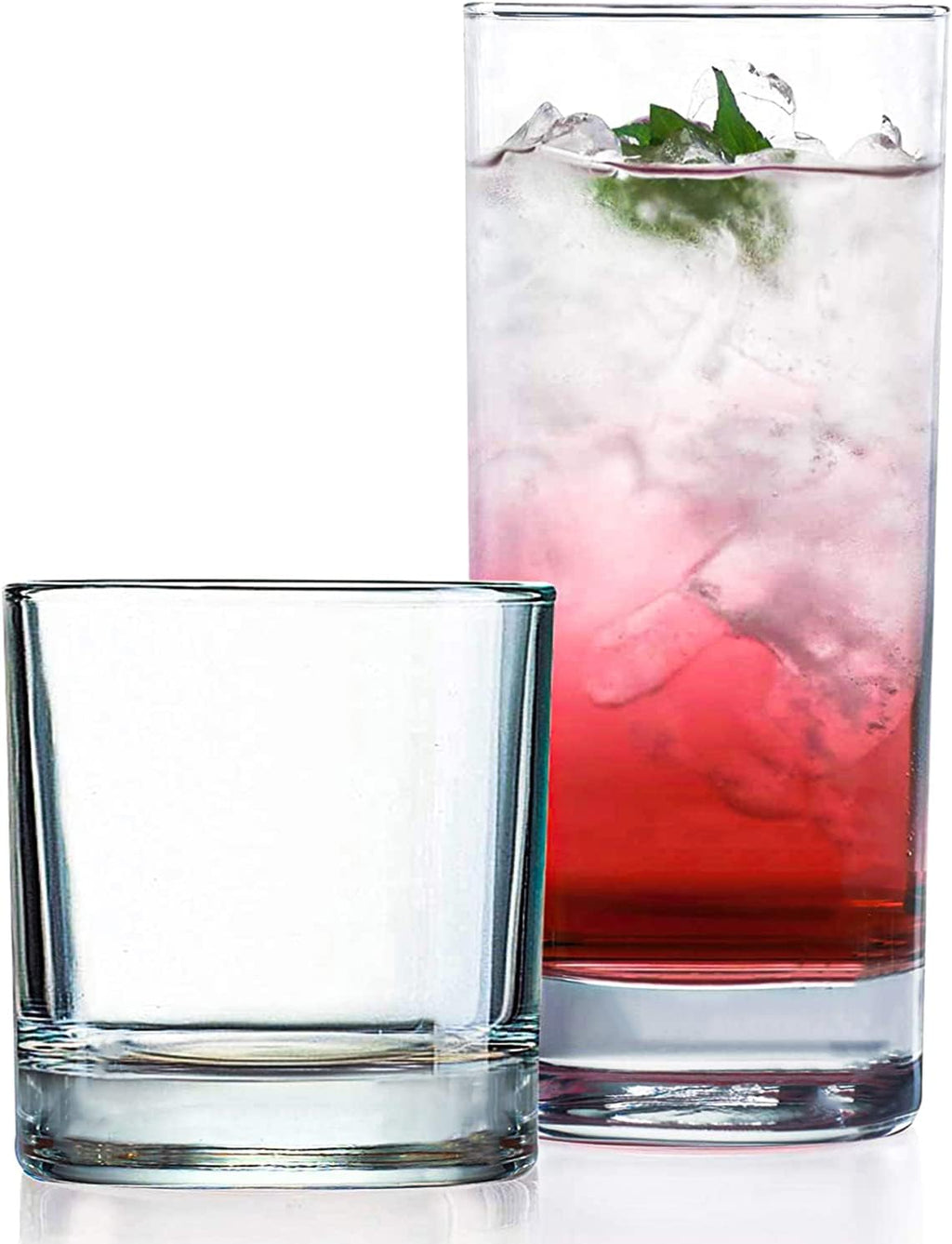 8pc Drinking Glasses Dishwasher Safe Everyday Durable Glassware Set