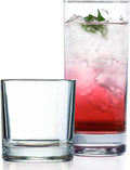 8pc Drinking Glasses Dishwasher Safe Everyday Durable Glassware Set