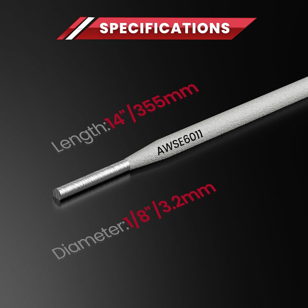 Bestarc E6011 Welding Rod 1/8" 5LB, Low Hydrogen Carbon Steel Stick