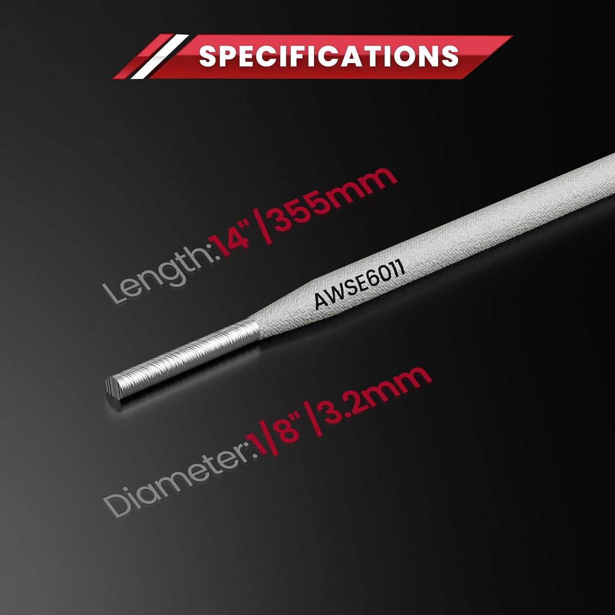 Bestarc E6011 Welding Rod 1/8" 5LB, Low Hydrogen Carbon Steel Stick