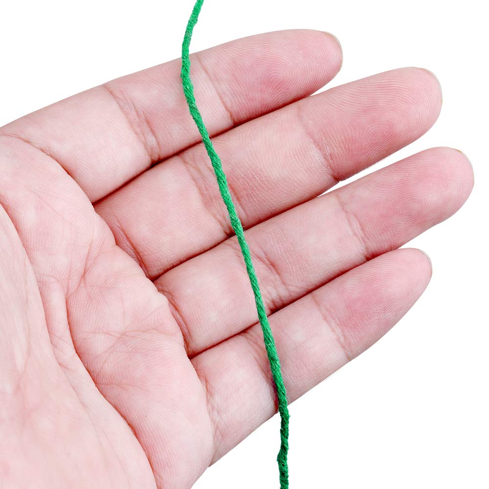 Green Twine String, 656 Feet St. Patrick's Day Bakers Twine String, 2mm String for DIY Crafts, Present Decoration