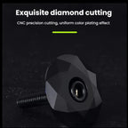 Diamond-Cut Bicycle Stem Headset Top Cap, Black