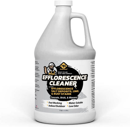 Efflorescence Remover for Brick, Concrete, Pavers & Masonry | Fast-Acting Efflorescence Cleaner for Mortar Haze, Lime