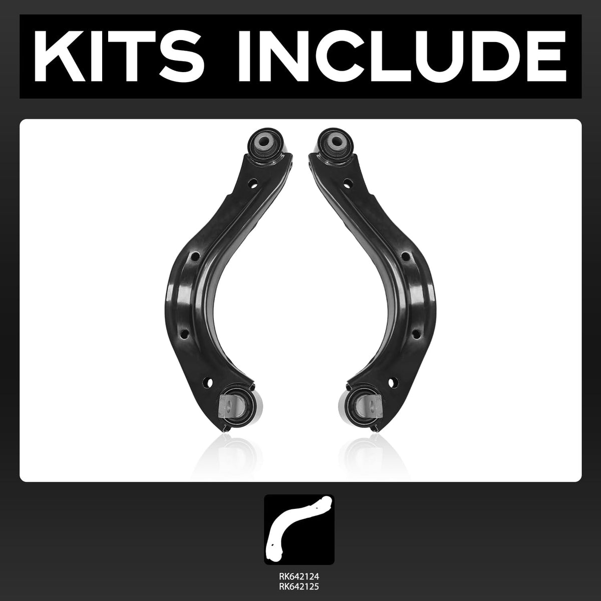POWERGEAR Rear Upper Control Arm Suspension Kit 2Pcs