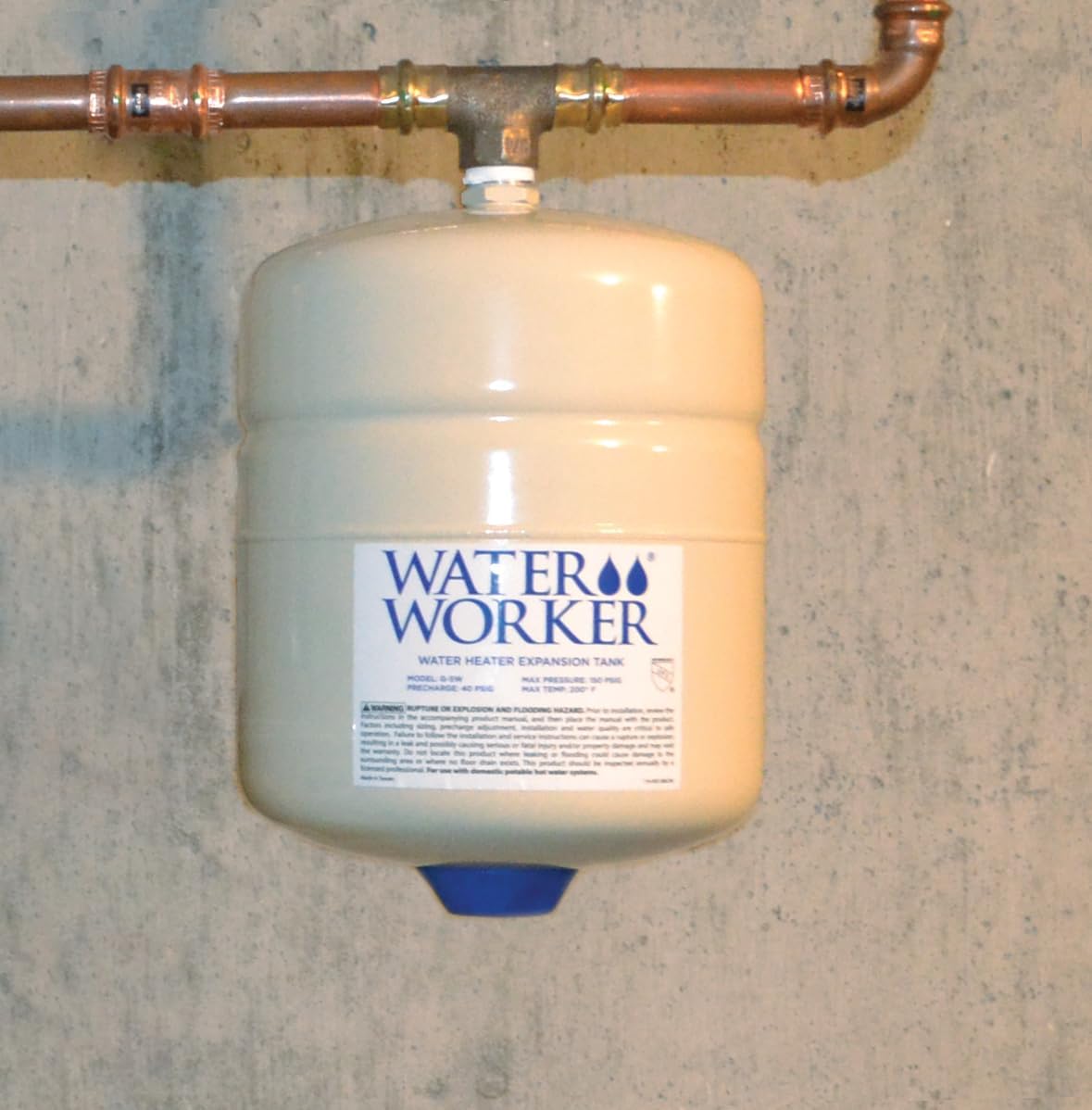 G-5W and G-12W Thermal Expansion Tanks – Pre-Charged, Steel, Vertical Water Heater Expansion Tank – NSF Certified
