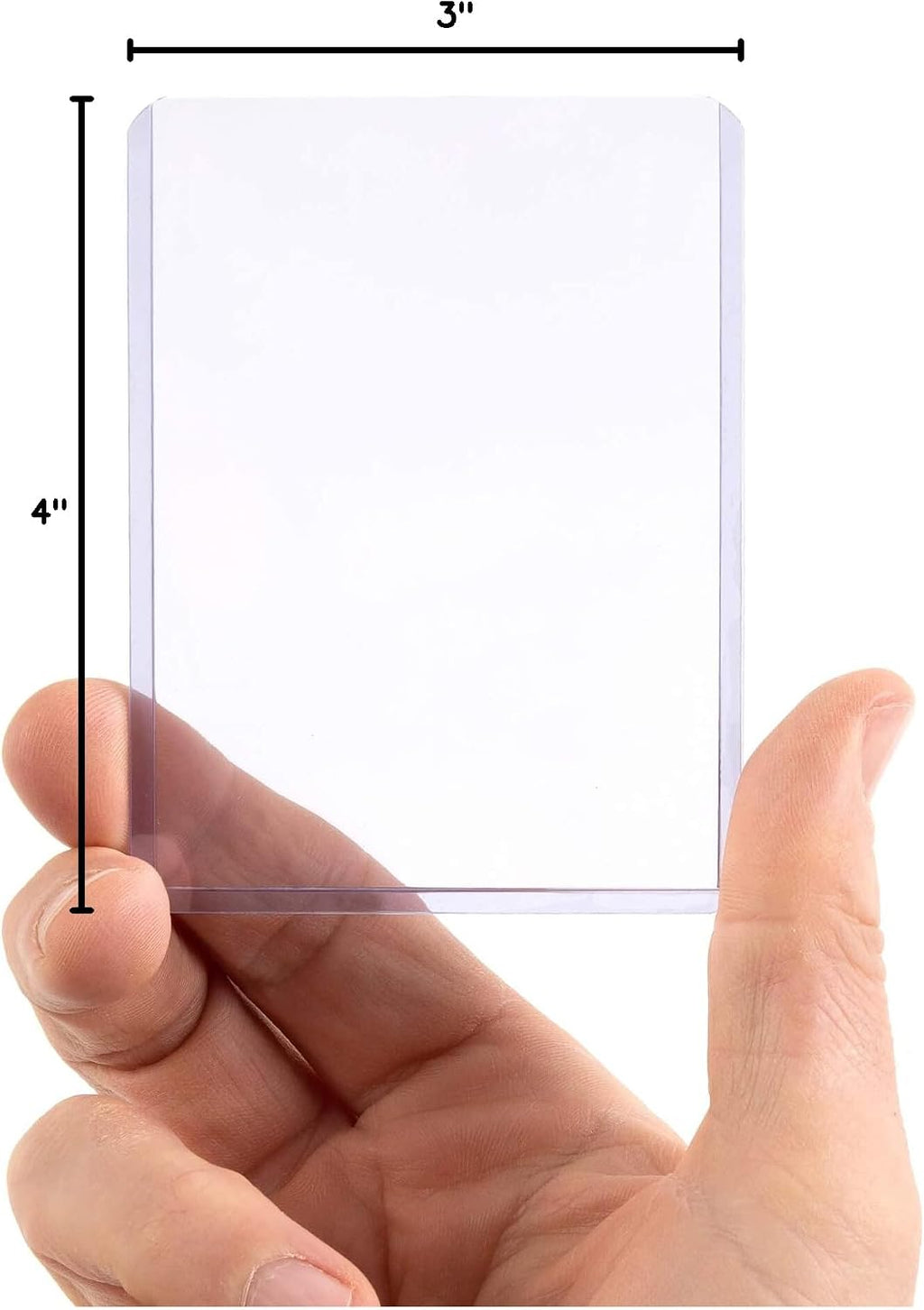 55pt Toploaders (50 Pack) 3" x 4" Rigid Card Holders for TCG | Protects & displays cards, 55pt rigid. Seamless
