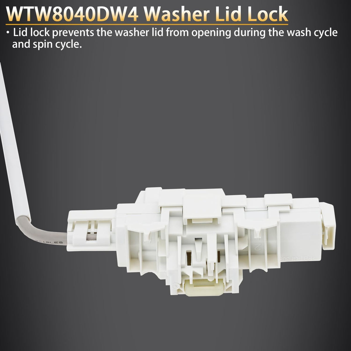 WTW7500GC2 WTW7500GW2 WTW7500GC0 WTW7500GW0 Washer Lid Lock for Whirlpool