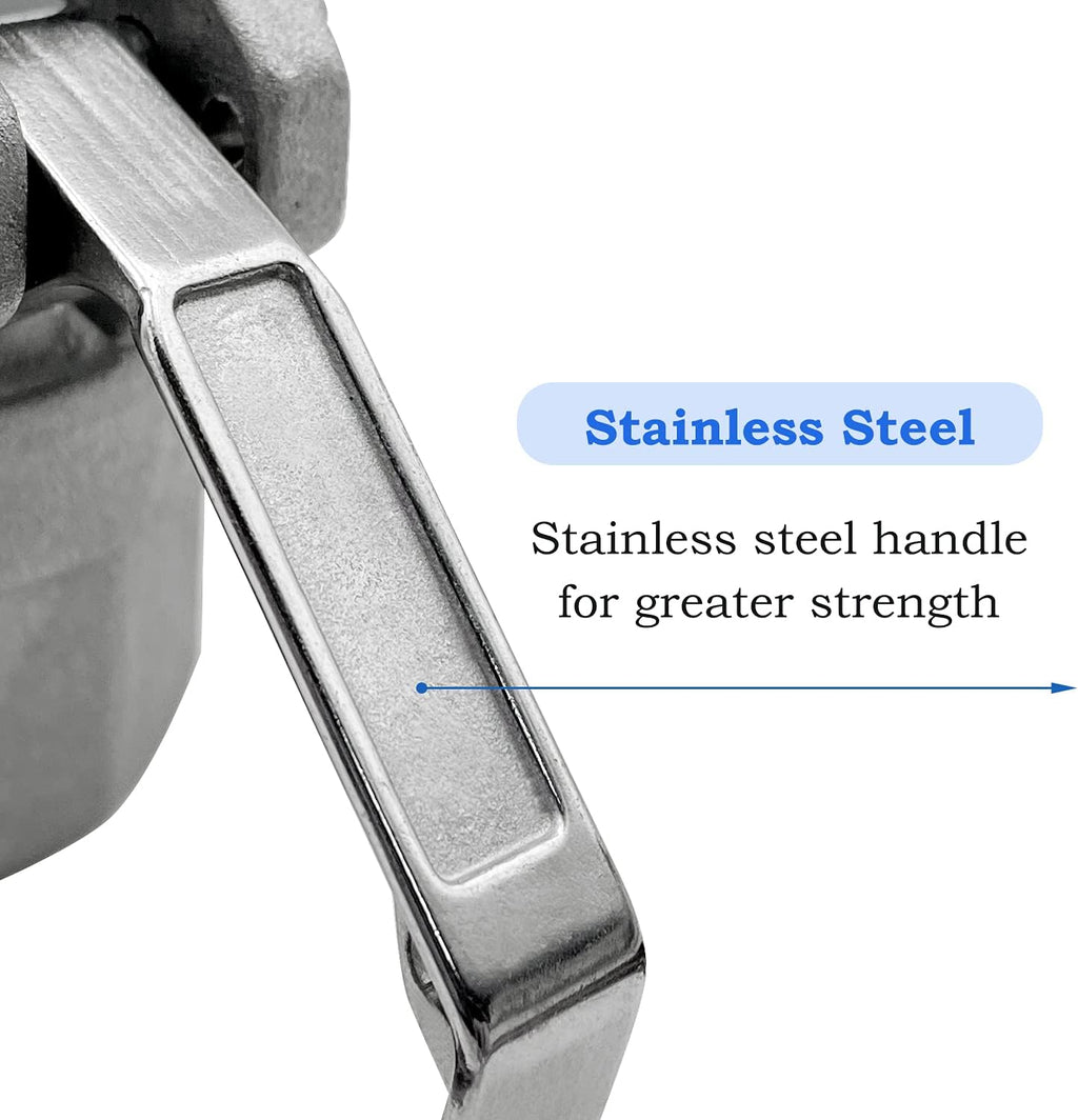 2PCS Type C Aluminum Global Cam and Groove Hose Fitting C-300 3" Type C with 4 PCS Hose Clamps with a Hose Shank (3 inch, Type C)