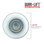 DURA-LIFT Ultra-Life 2" Reinforced 6200Z Bearing Nylon Garage Door Roller and 4" Stem (10 Pack)