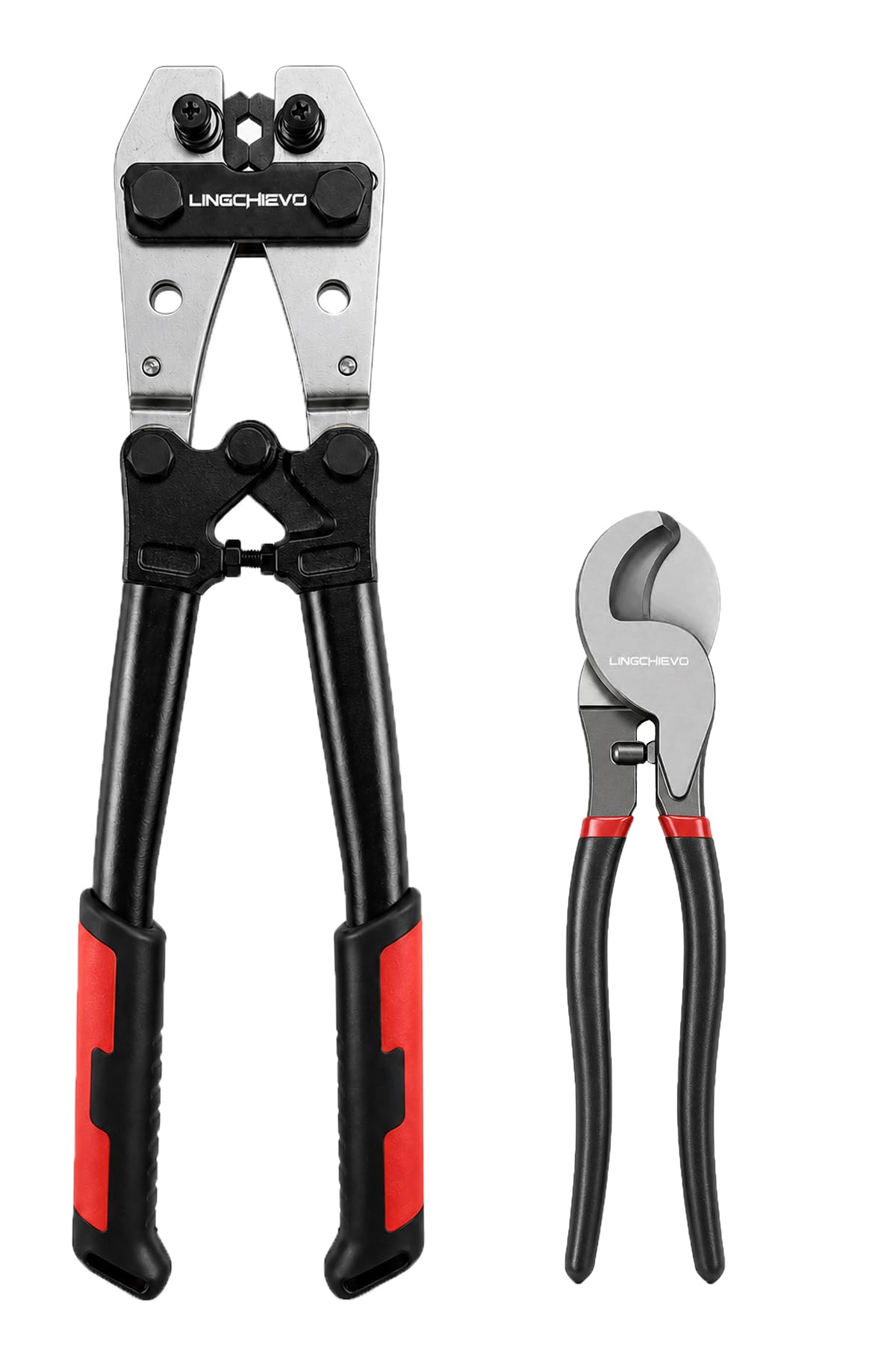 LingChievo Battery Cable Wire Crimper Tool for AWG 8-1/0 Lug&Terminal
