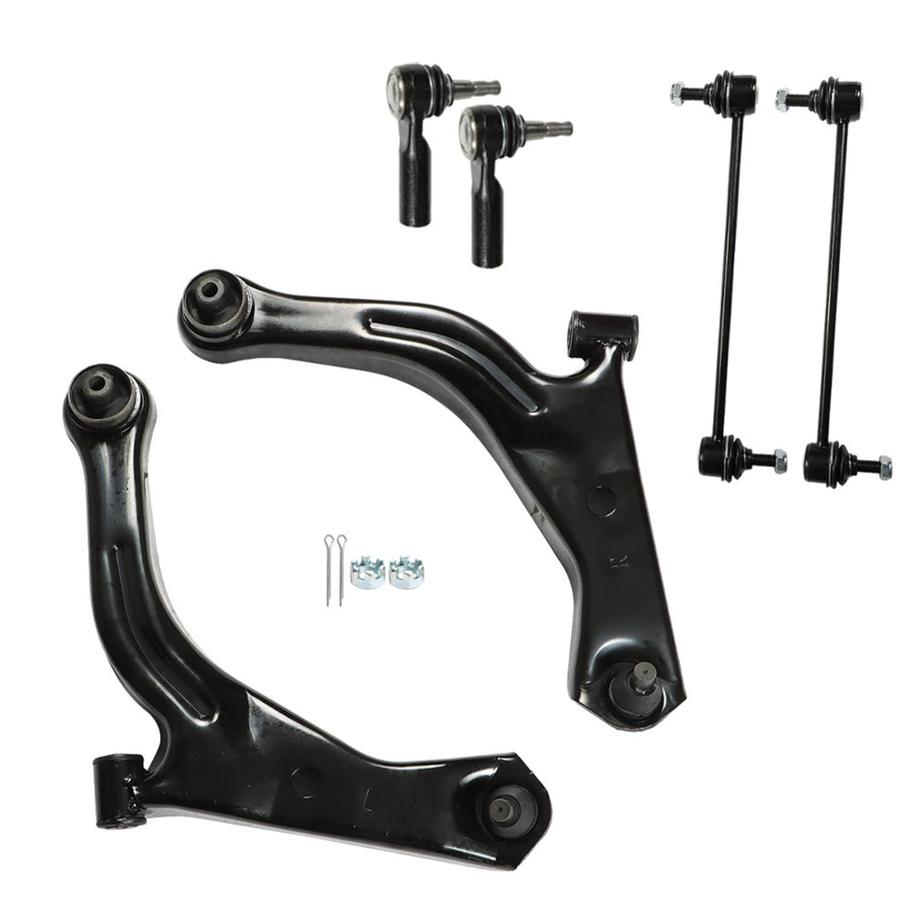 labwork 6PCS Lower Control Arm Ball Joint Outer Tie Rod Kit