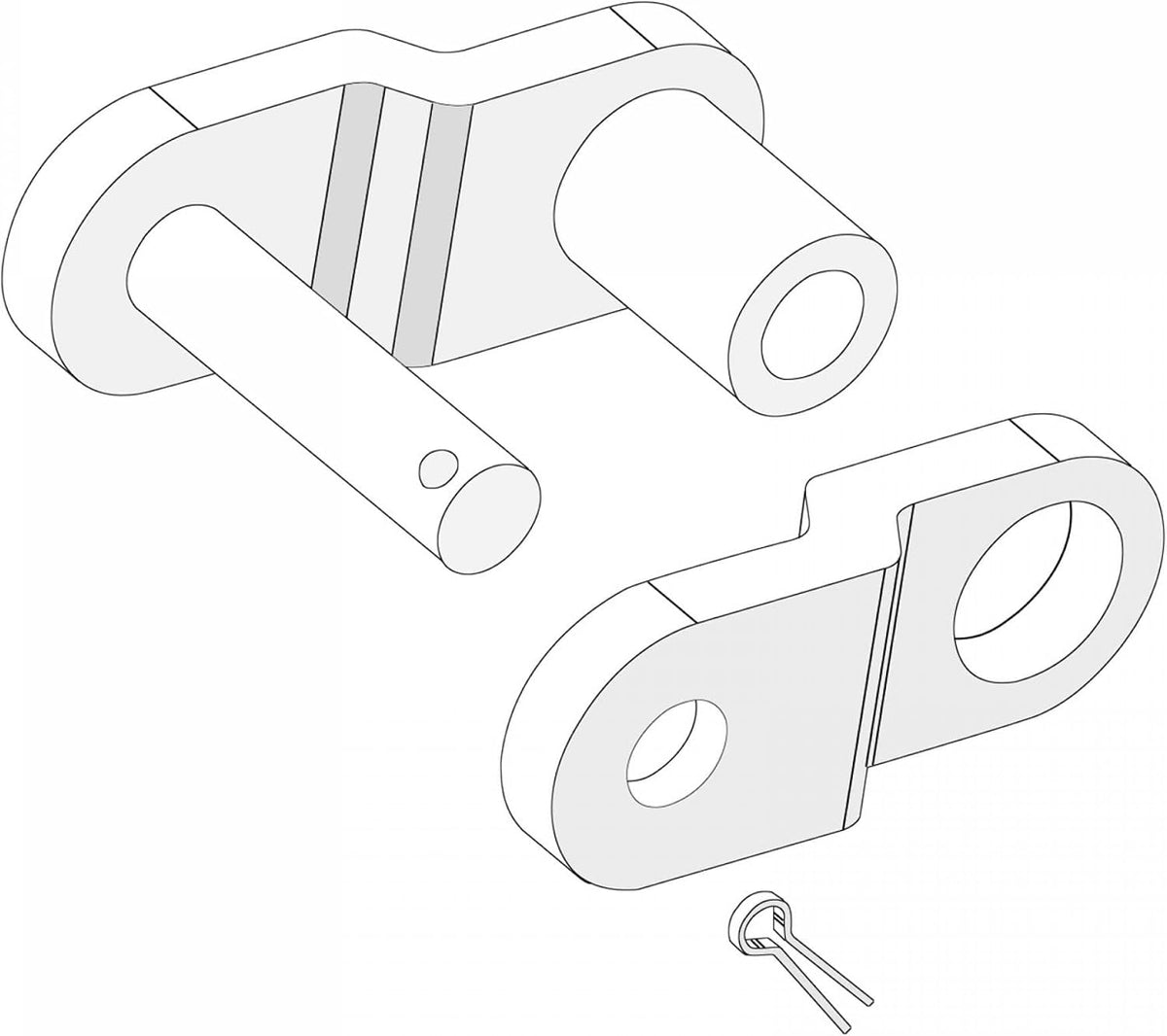 uxcell 16Pcs #40 Chain Offset Half Link Roller, 1/2" Pitch Carbon Steel, Standard Chain End Connector Split Links for 08A Chain