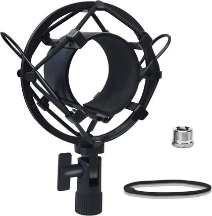 Microphone Shock Mount Mic Holder, Anti-Vibration Suspension Shock Mount Mic Holder Clip for 43mm-47mm Diameter