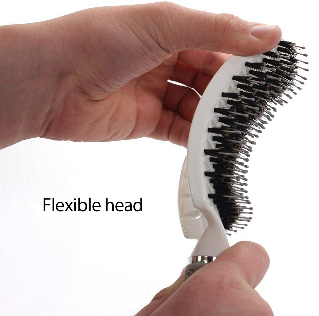 Boar Bristle Hair Brush set – Curved and Vented for Wet and Dry Detangling Hair Brush for Women Long, Thick, Thin