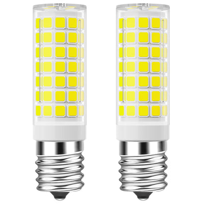 LED Microwave Light Bulbs Under Hood 60W Equivalent, E17 LED Bulb Dimmable for Range Hood, Refrigerator, 7W 630 Lumens, LED Appliance Light Bulb Over Stove, Daylight White 6000K, 2 Pack