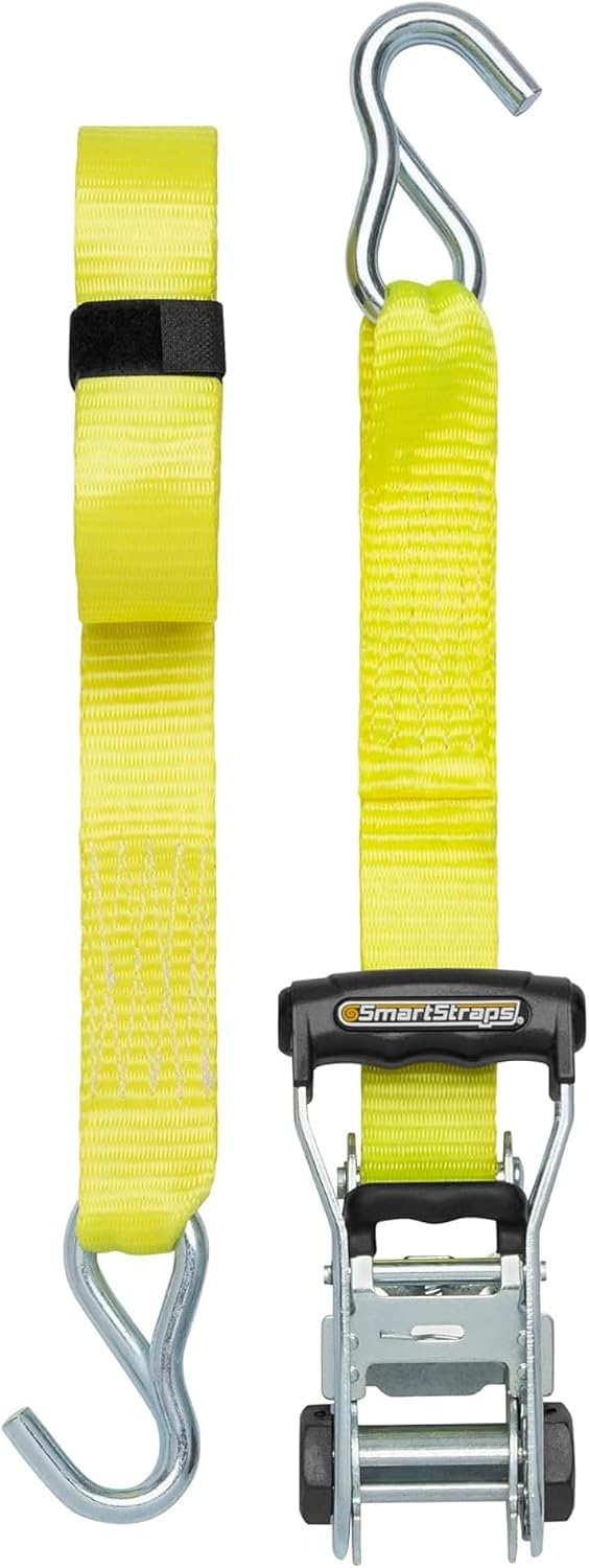 14’ Commercial Ratchet Tie Down Strap – 5,000lbs Break Strength, 1,667lbs Safe Work Load – Commercial Duty Tie Downs