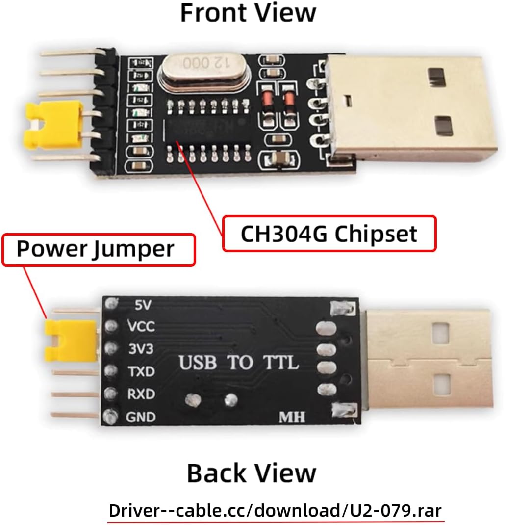 USB2.0 Type-A to TTL Converter UART STC Module Serial Programmer CH340G CH340 3.3V 5V Adapter Replace PL-2303