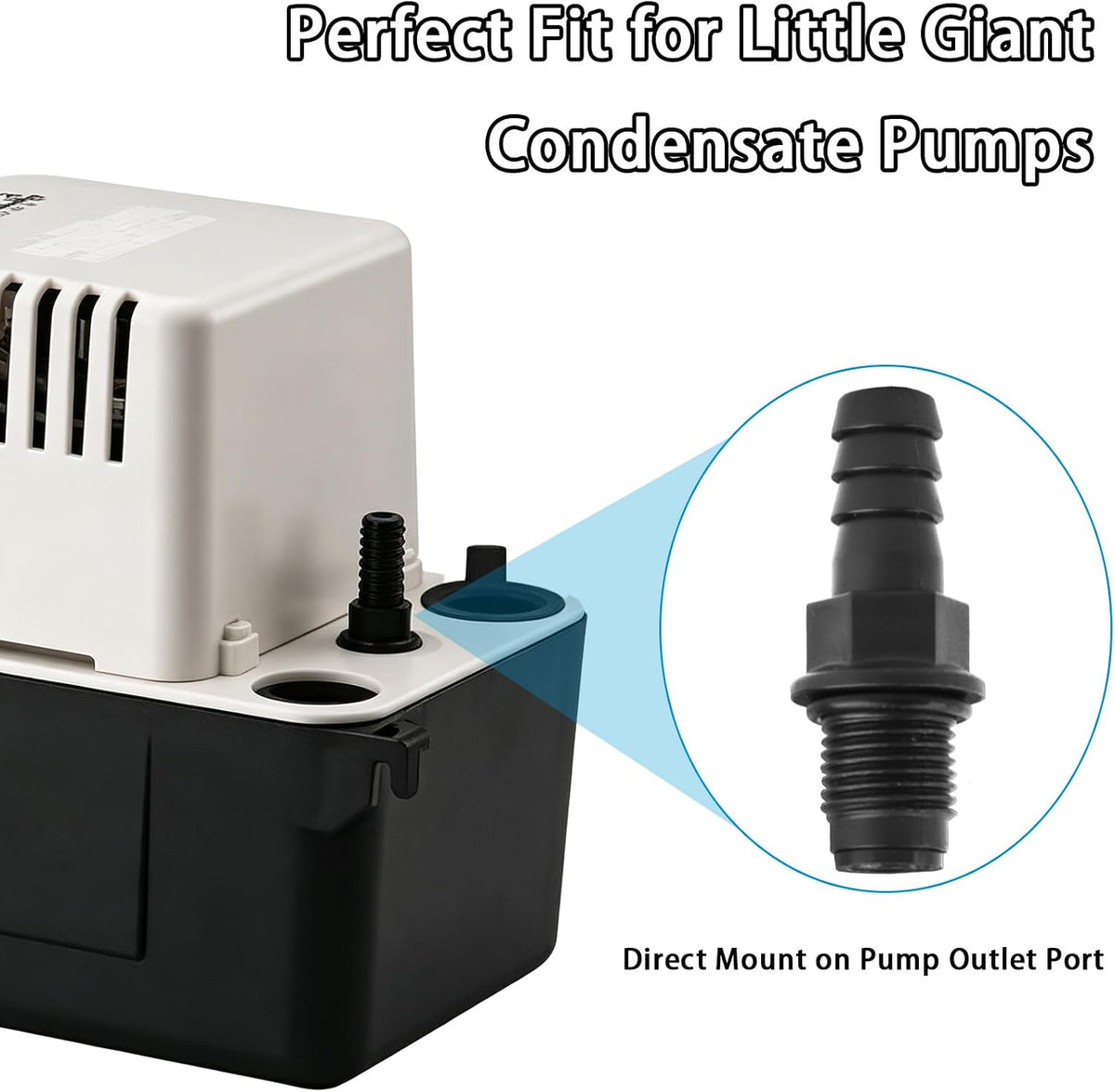 Condensate Pump Check Valve for Little Giant (2 Pack)