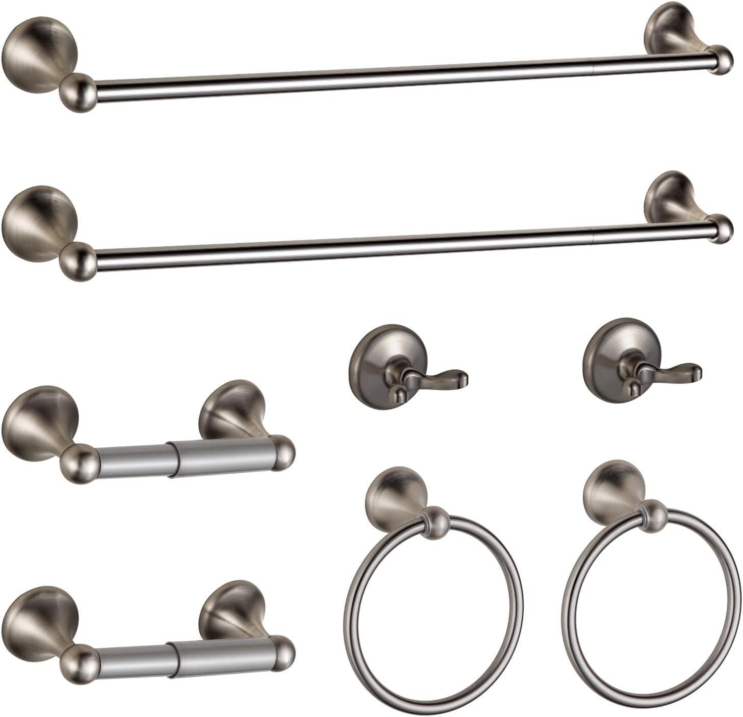 Bathroom Hardware Set Brushed Nickel Adjustable Expandable Bath Towel Bars Bathroom Accessory Set Towel Racks
