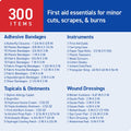 First Aid Kit All Purpose, Everyday Essentials, 300 Pieces