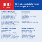 First Aid Kit All Purpose, Everyday Essentials, 300 Pieces