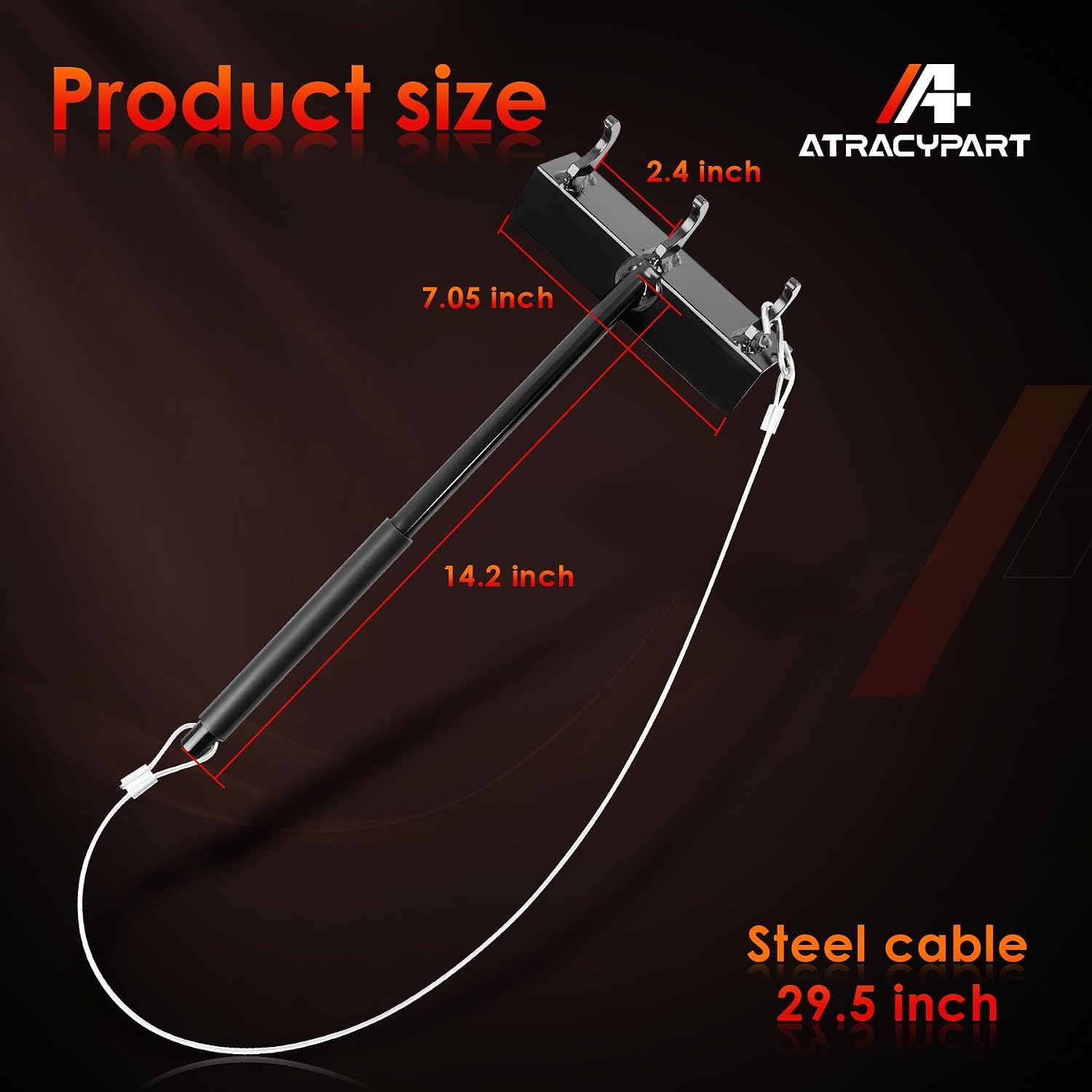 Chain Link Fence Fabric Hanging Tool, Heavy Duty Top Rail Support Tool with Cable Hook & Under-Rail Bracket for Easy