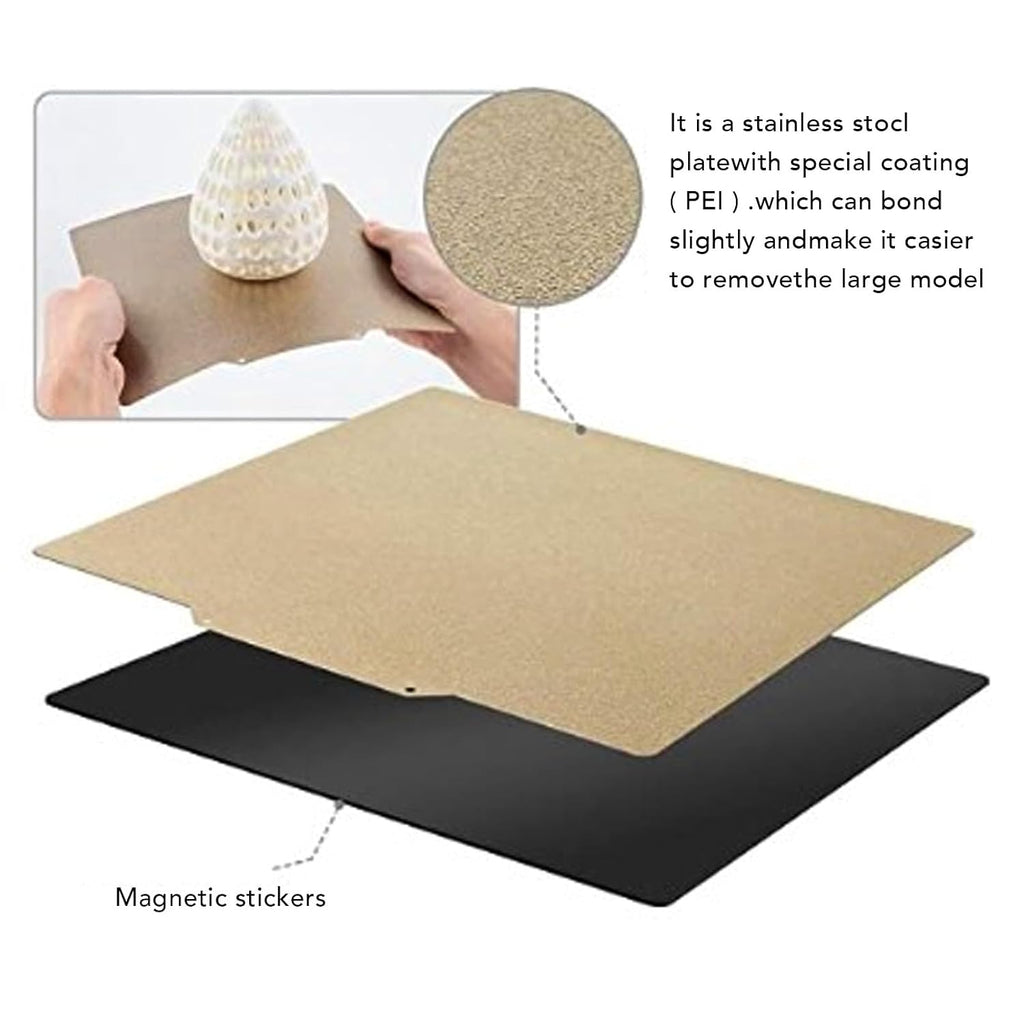 200x200mm Double Sided PEI Spring Steel Magnetic Build Plate for 3D Printer Bed Adhesion and Easy Print Removal |