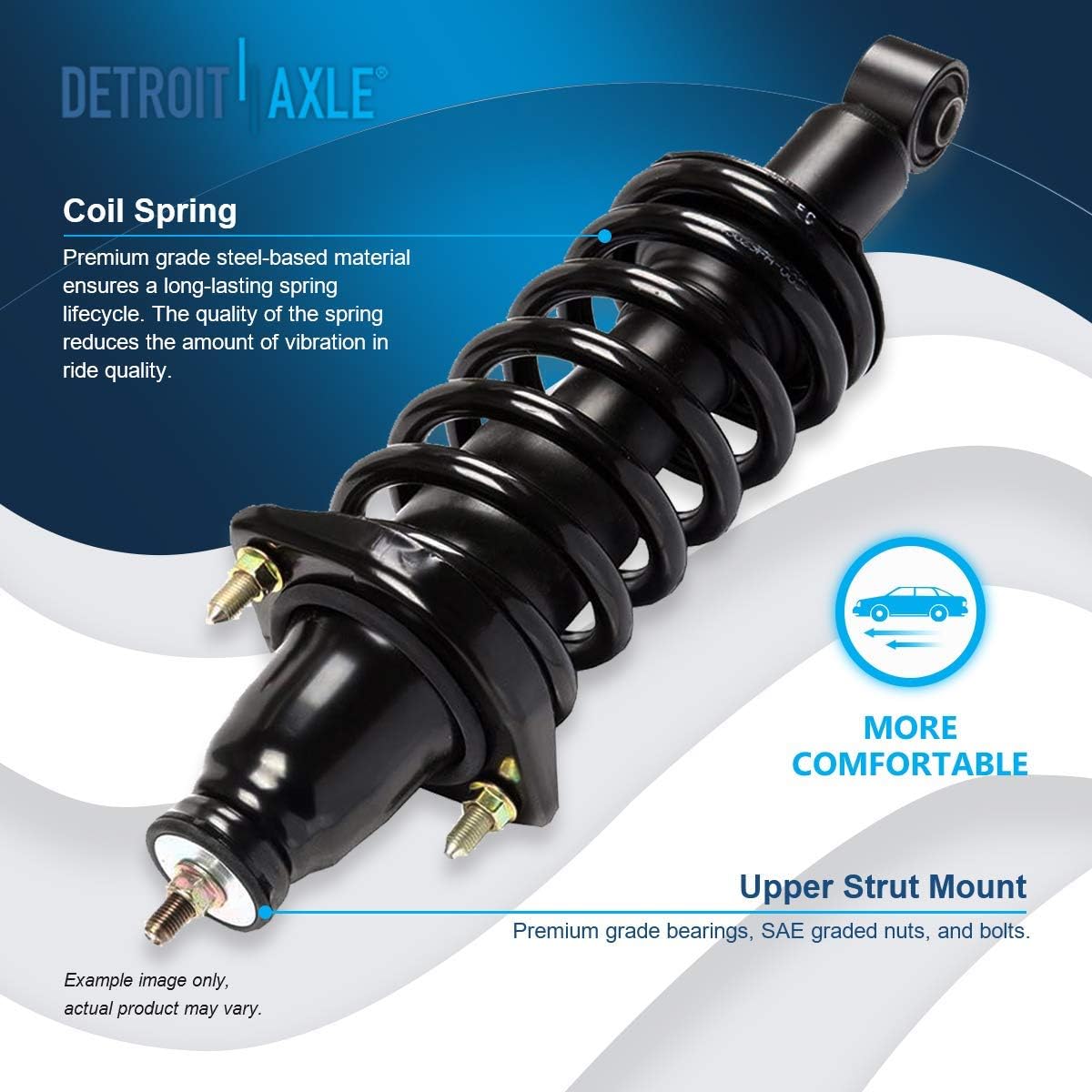 Detroit Axle - 1.7L Struts for 2003 2004 2005 Honda Civic [Excluding Si]