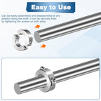 MECCANIXITY 2Pcs Double Split Shaft Collars 6mm Bore Clamping Collar Silver