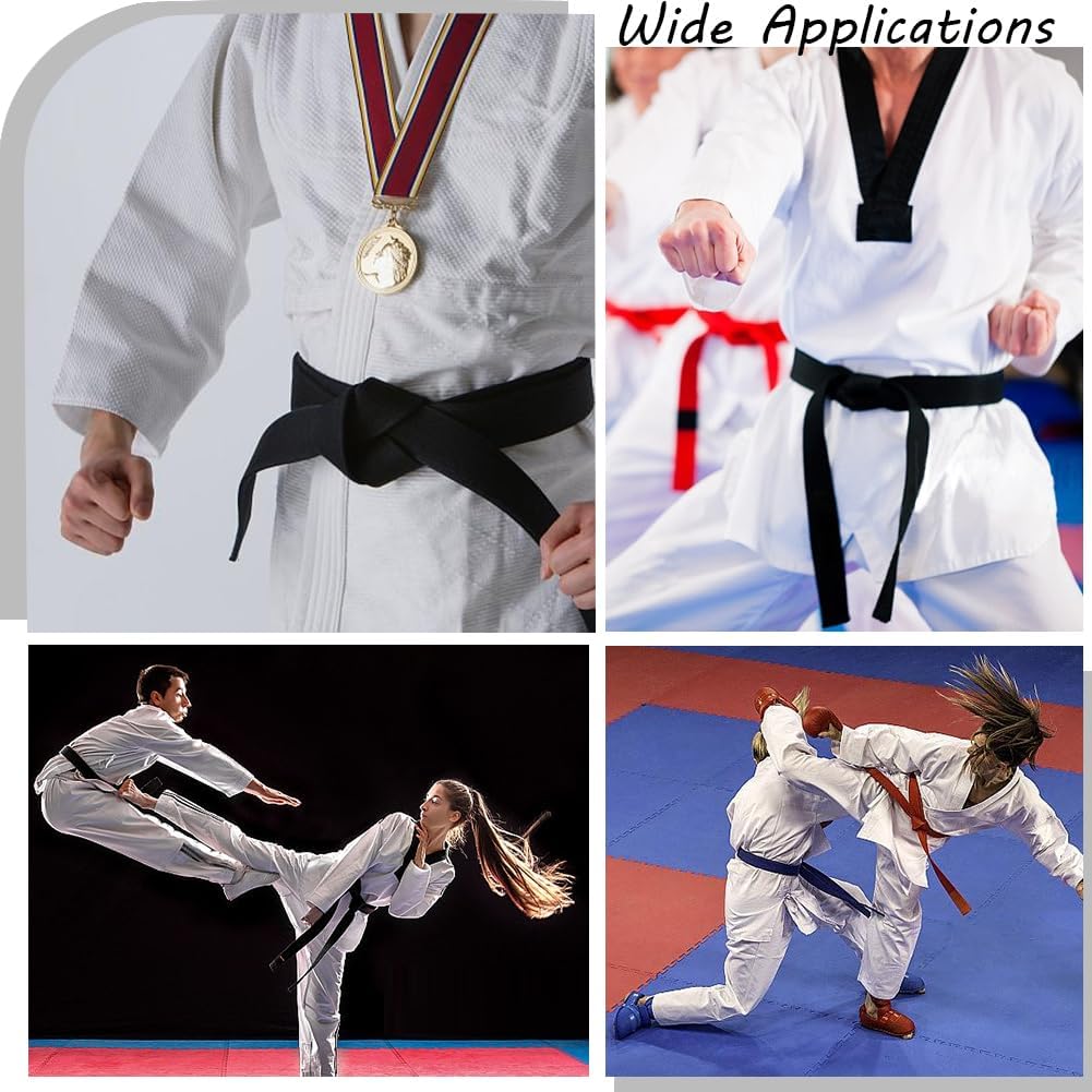 Black Red Taekwondo Belt Polyester Martial Arts Belt Judo Karate TKD Aikido Uniform Ranking Belt Long Soft Universal