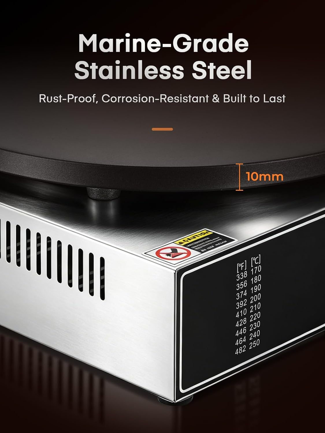 1700W Electric Crepe Maker with 2 Flat Plates, 16-Inch Commercial Crepe Machine, Stainless Steel Pancake Griddle