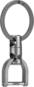 KM13 Swivel Keychain with D Ring Key Shackle, Titanium Rotatable Key Organizer