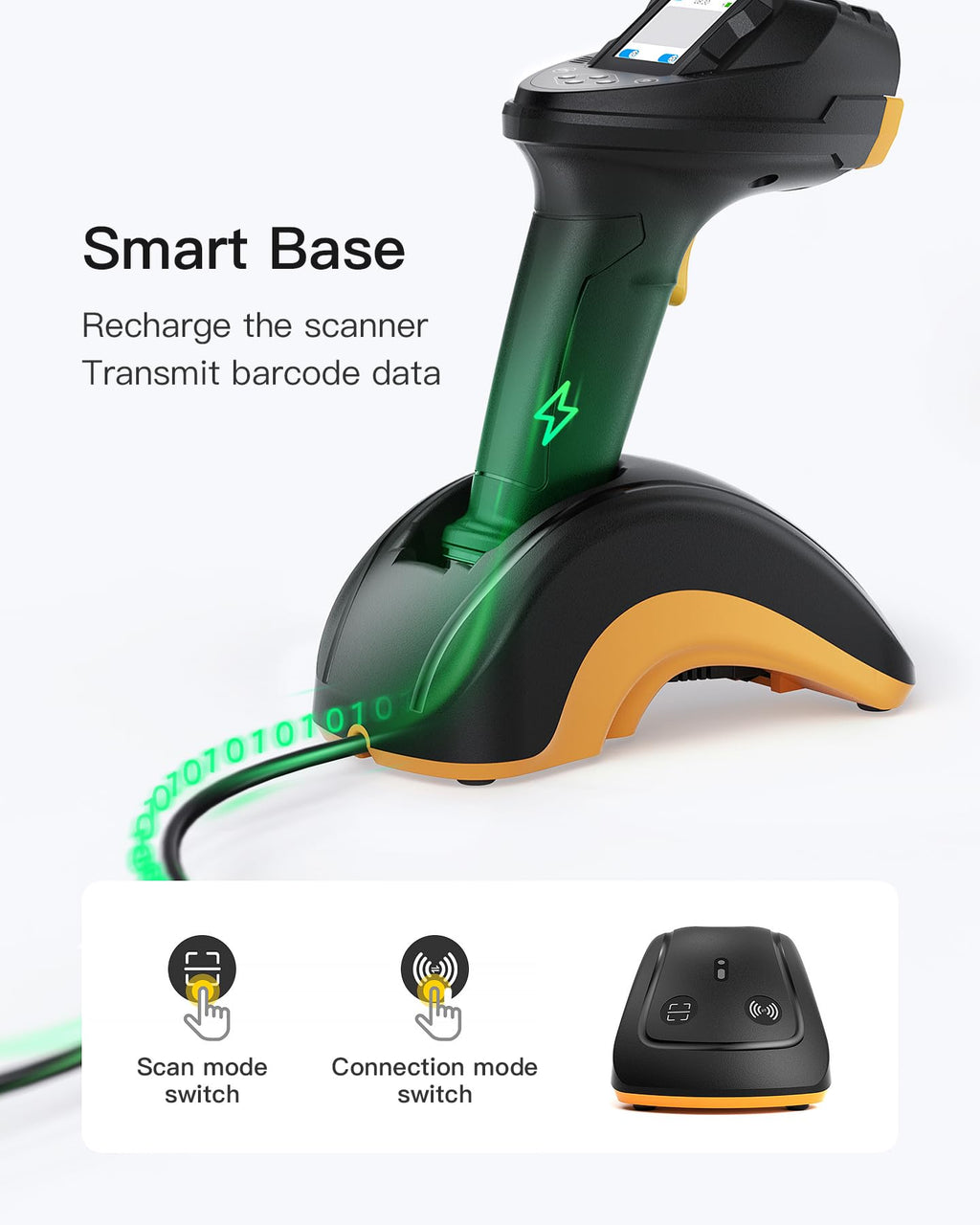 2D Barcode Scanner, Dual-Sensor CMOS & CCD with TFT Screen