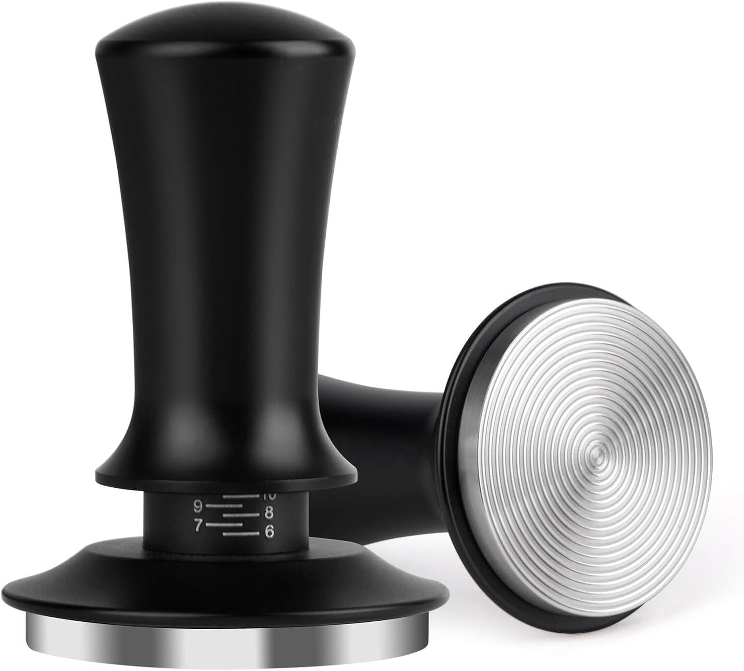 51mm Spring Loaded Depth Adjustable Espresso Tamper for Portafilter | Spring Loaded Mechanism, Depth Adjustable Knob