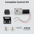 ZVKV 12V DC Worm Gear Motor with Bracket, Couplings Forward‑Reverse Switch