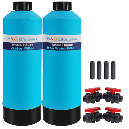 Whole House Water Filter System,Iron Filter for Well Water,NSF Certified Reduce Chlorine Heavy Metal Odor