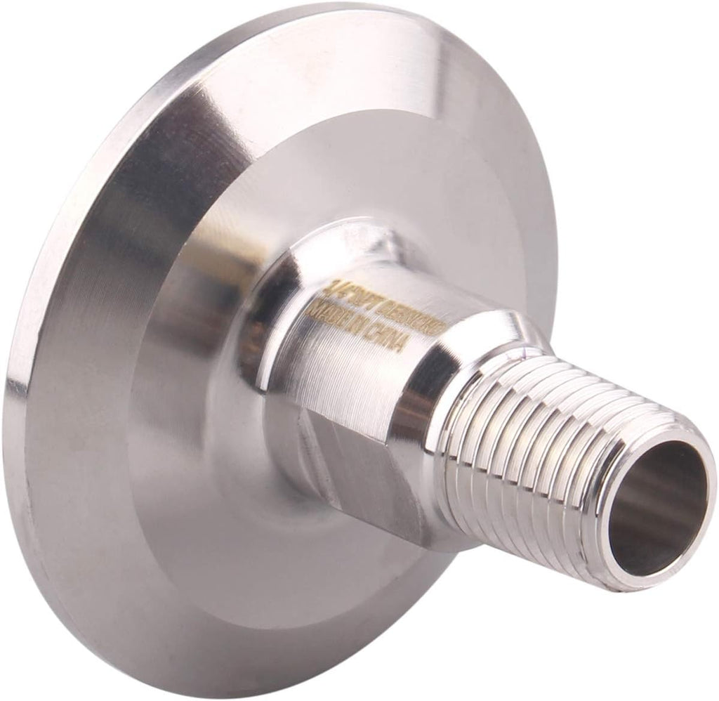 DERNORD 1.5 Inch Sanitary Tri Clamp to 1/4 Male Tri Clover
