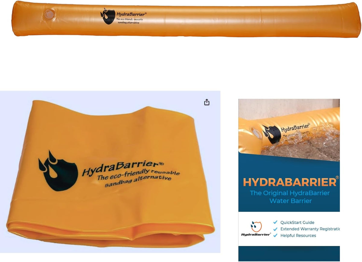 The Original HydraBarrier Ultra Flood Barrier – 6 ft Long x 6 in High – Light, Reusable Sandbag Alternative – Flood