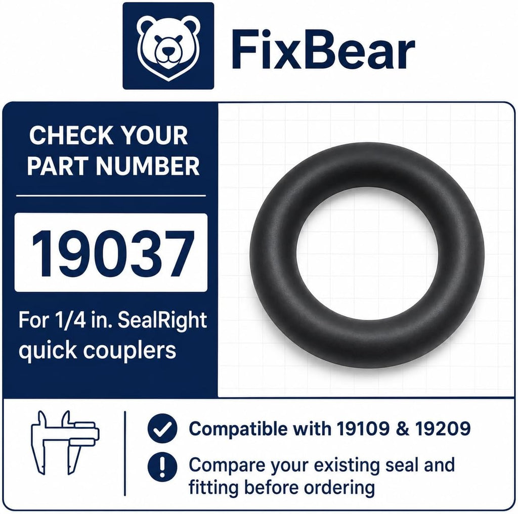 19037 O-Ring Seals,20 Pack,Compatible with Yellow Jacket SealRight 1/4 in Quick Couplers 19109 19209