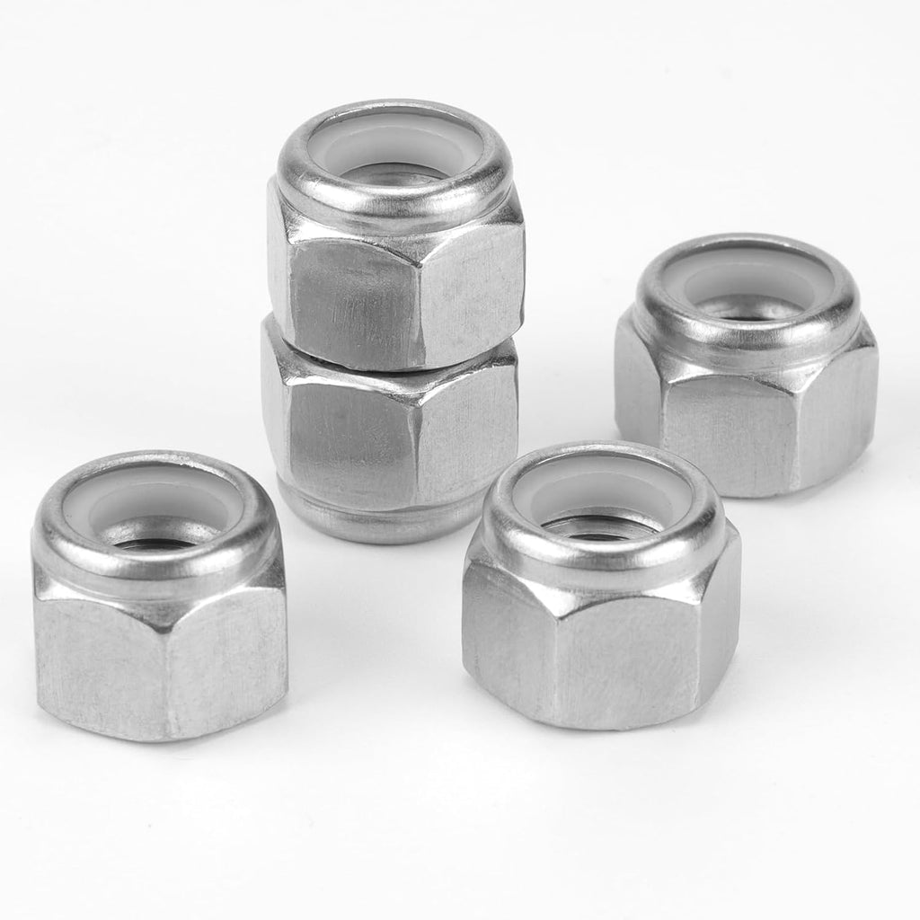 100 Pack 304 A2-70#10-24 Nylon Lock Nuts