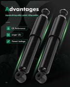 SCITOO Front Shocks Pair for Nissan for Frontier 4WD shock absorbers
