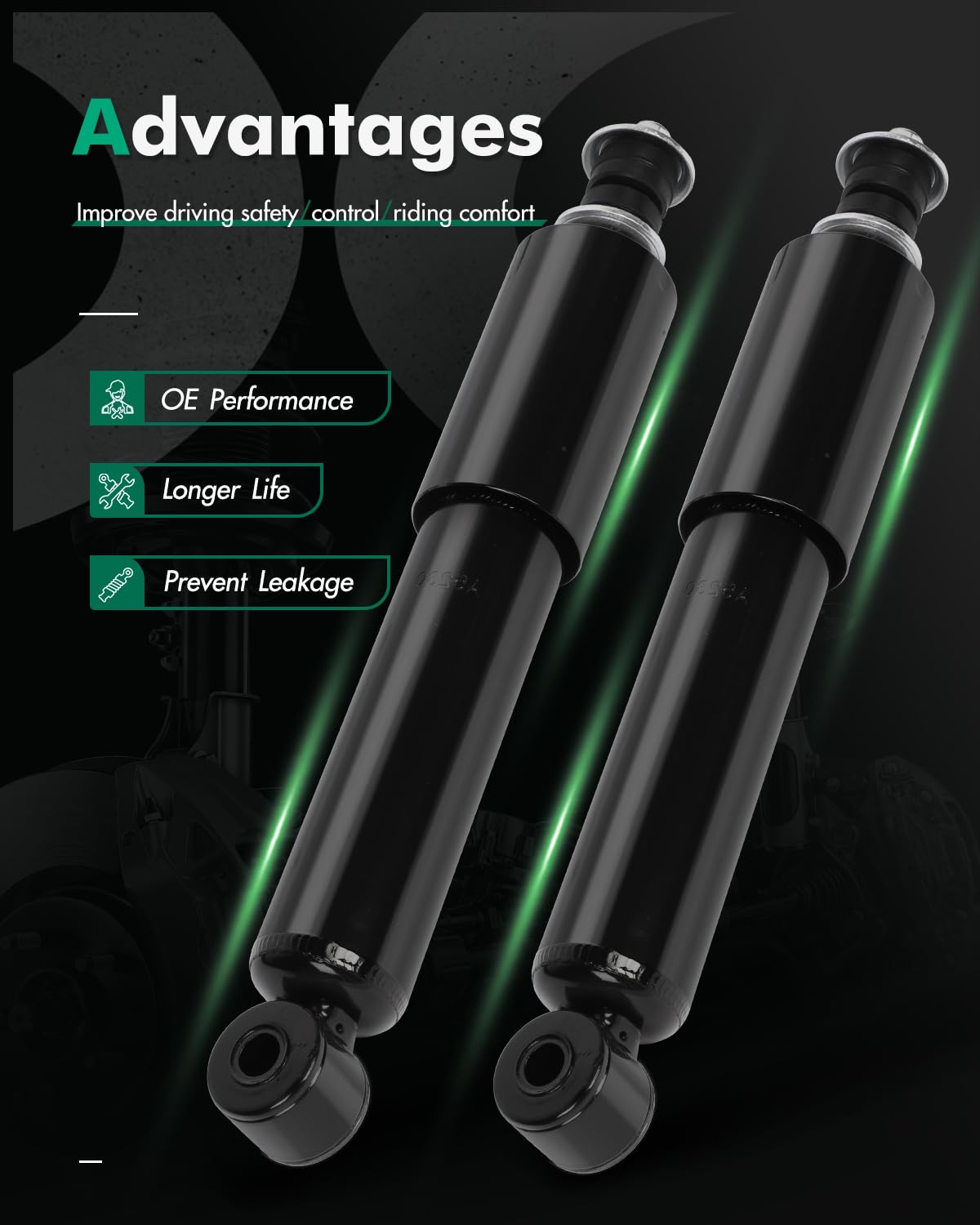 SCITOO Front Shocks Pair for Nissan for Frontier 4WD shock absorbers