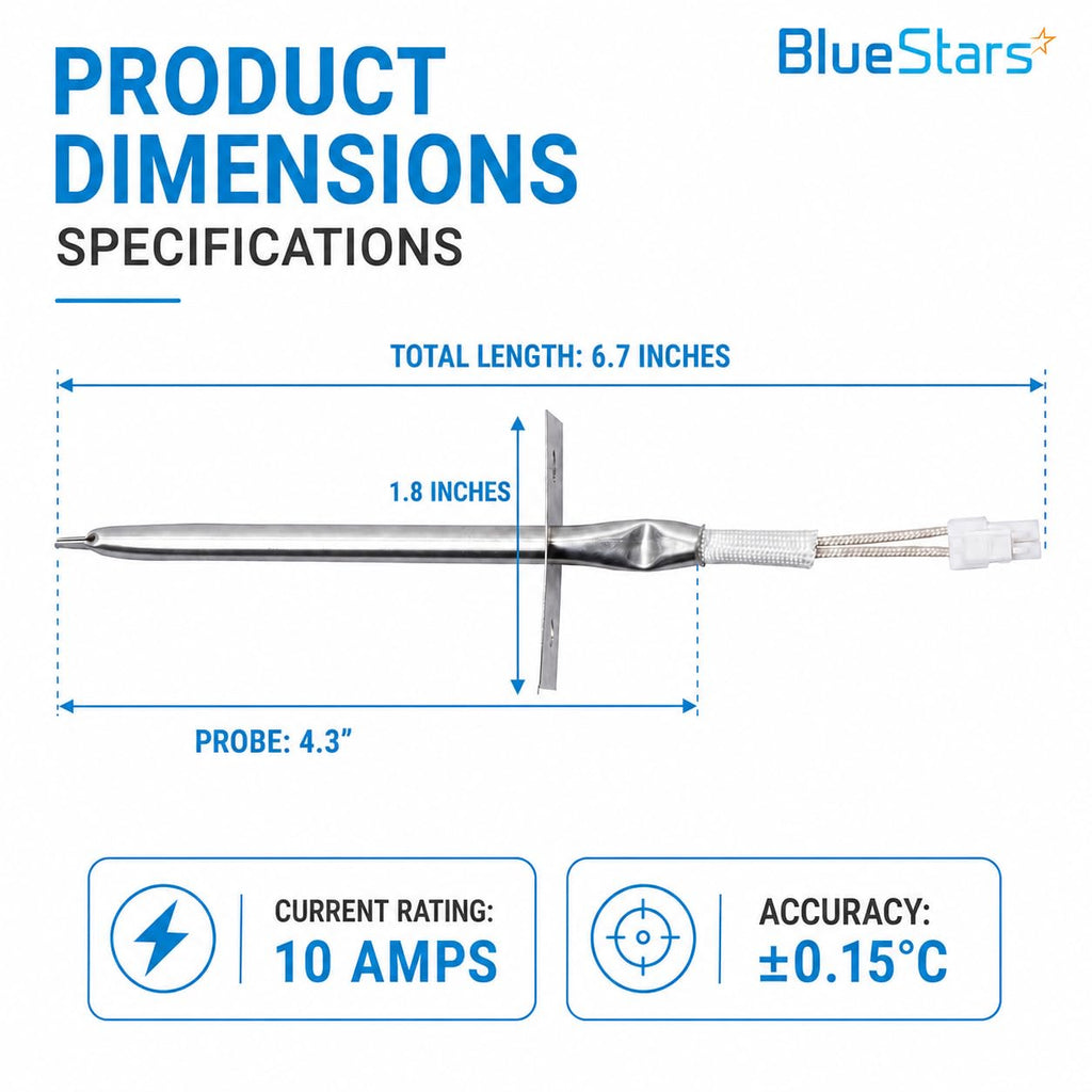 [Upgraded] BlueStars W10131825 Oven Temperature Sensor for Whirlpool Maytag