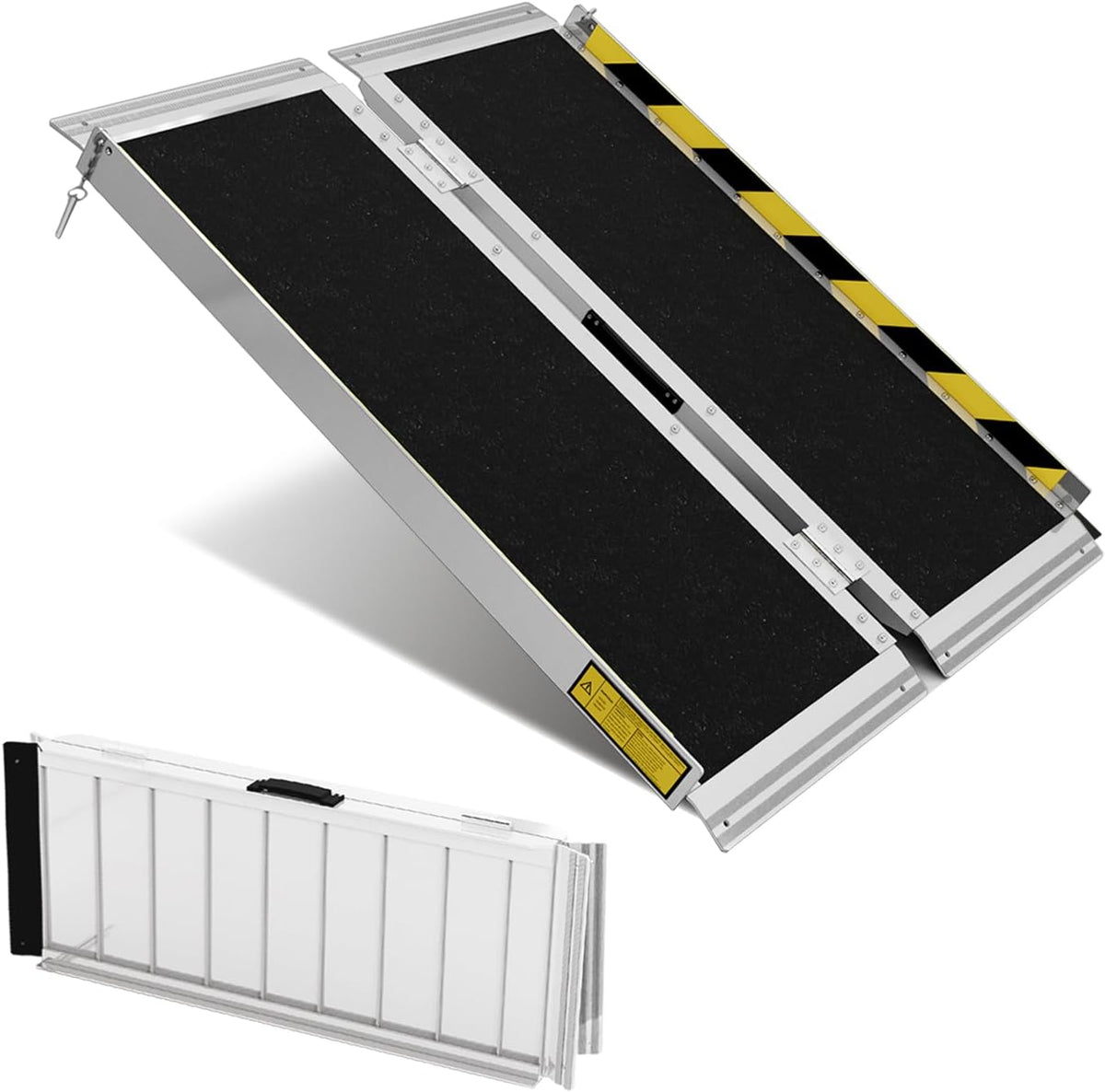 3FT Portable Wheelchair Ramp, Folding Non-Slip Aluminum Ramp for Home