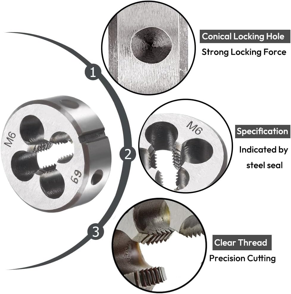 M6 X 1.0 Metric Tap and Die Set, Threading Tap Die Set