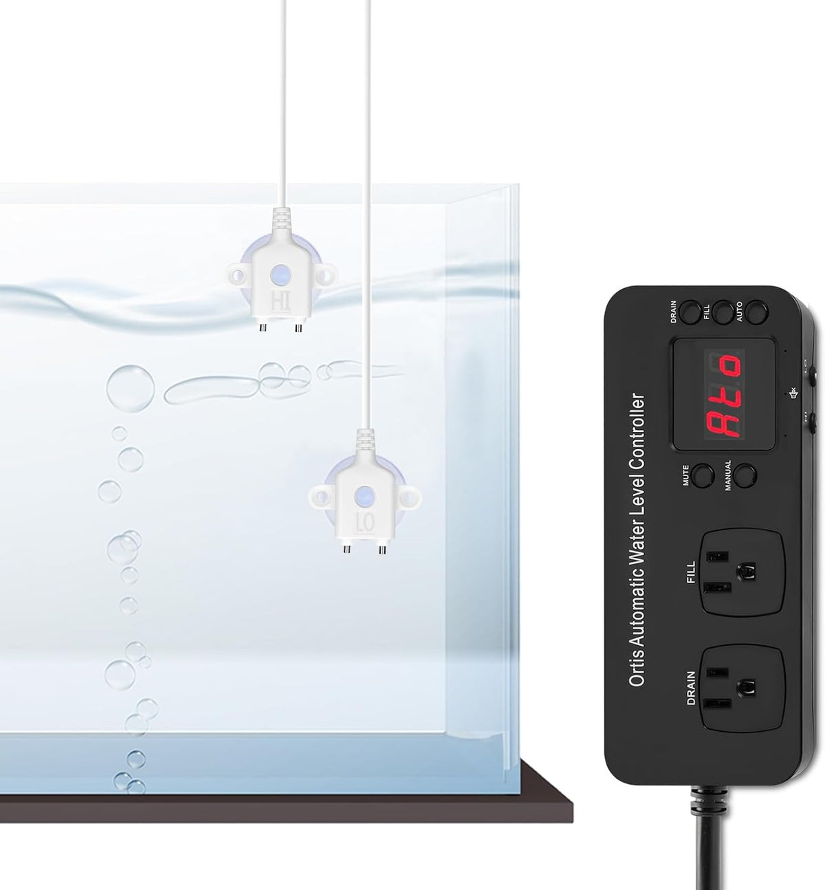 Auto Top Off System, Ortis Water Refiller, Automatic Water Level Controller for Aquariums, Fish Tanks, Swimming