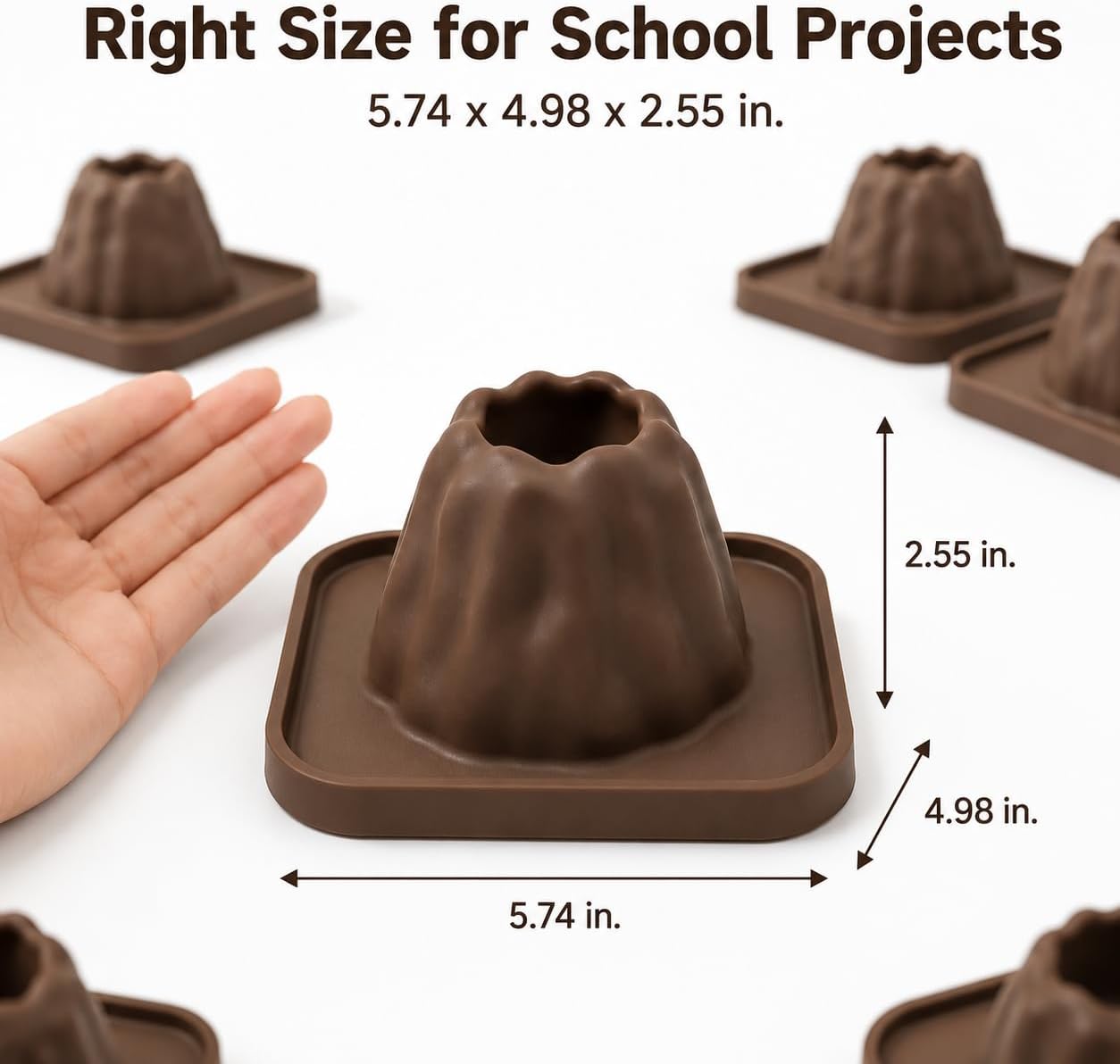 10Pcs Volcanic Model School Figure Model Experiment for Volcano Science Kit Volcano Eruption Toy DIY Demonstration Props