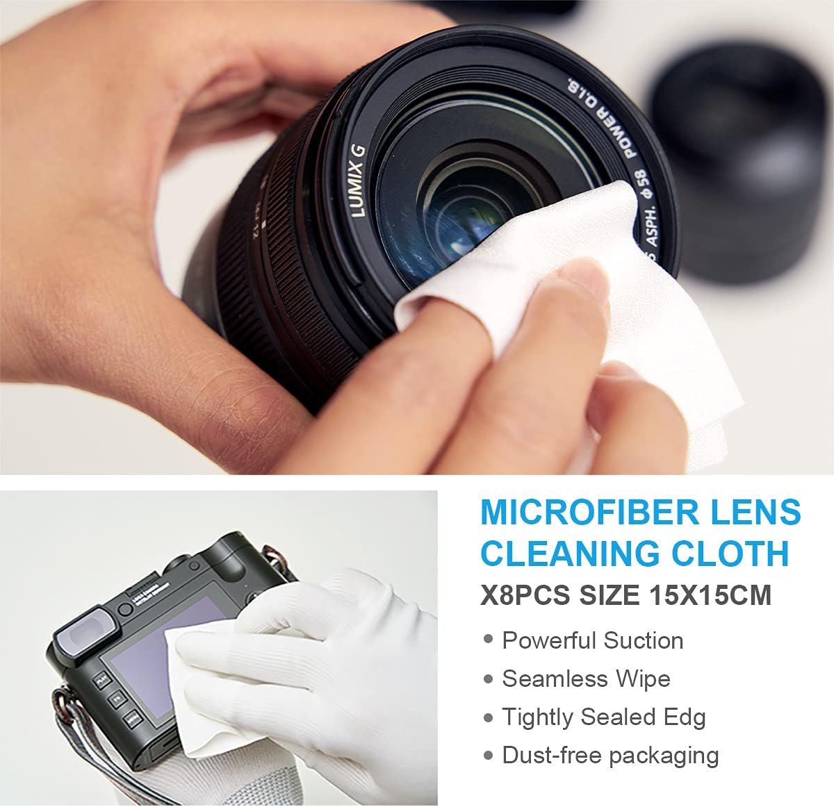 Optical Camera Lens Cleaning Kit Travel Edition | Lens Pen, Air Blower, Lens Cleaner, Screen Cleaning Cloth and Wet