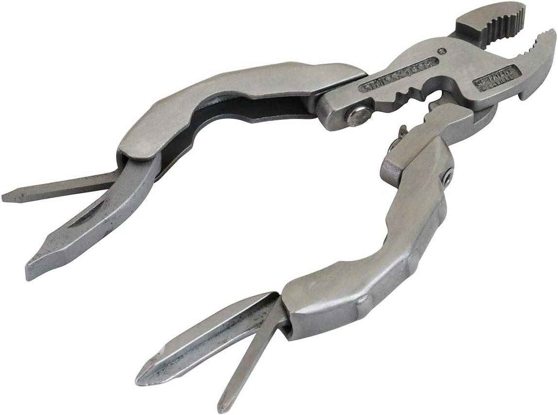 ST50016 Polished Stainless Steel 9-in-1 Micro Pocket Multitool with Screwdrivers, Pliers (Single Pack)