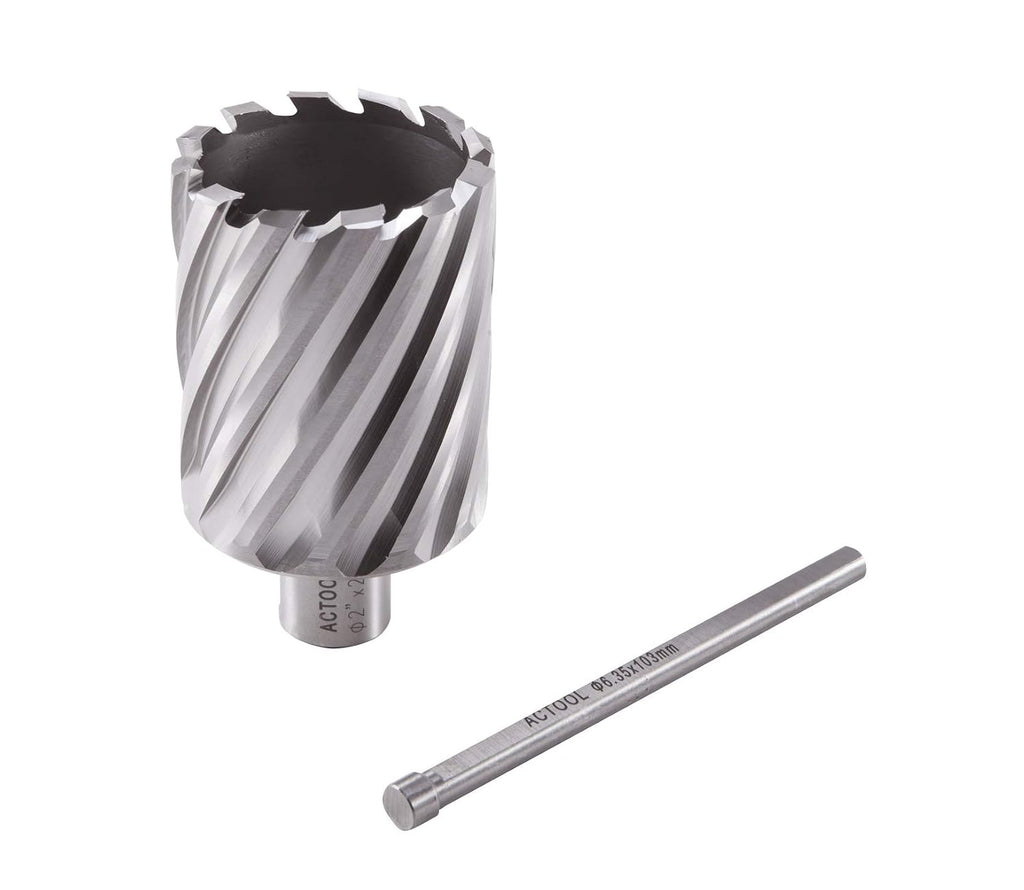 2" Diameter × 2" Depth of Cut HSS ANNULAR Cutter with 3/4'' Weldon Shank